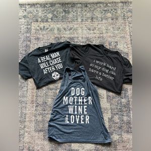 3 Shirts from Etsy Sz SMALL